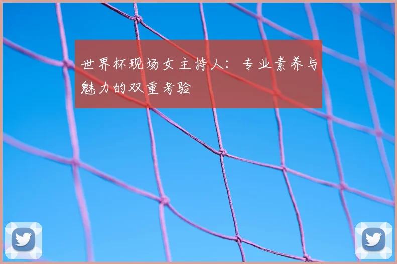 世界杯现场女主持人:专业素养与魅力的双重考验